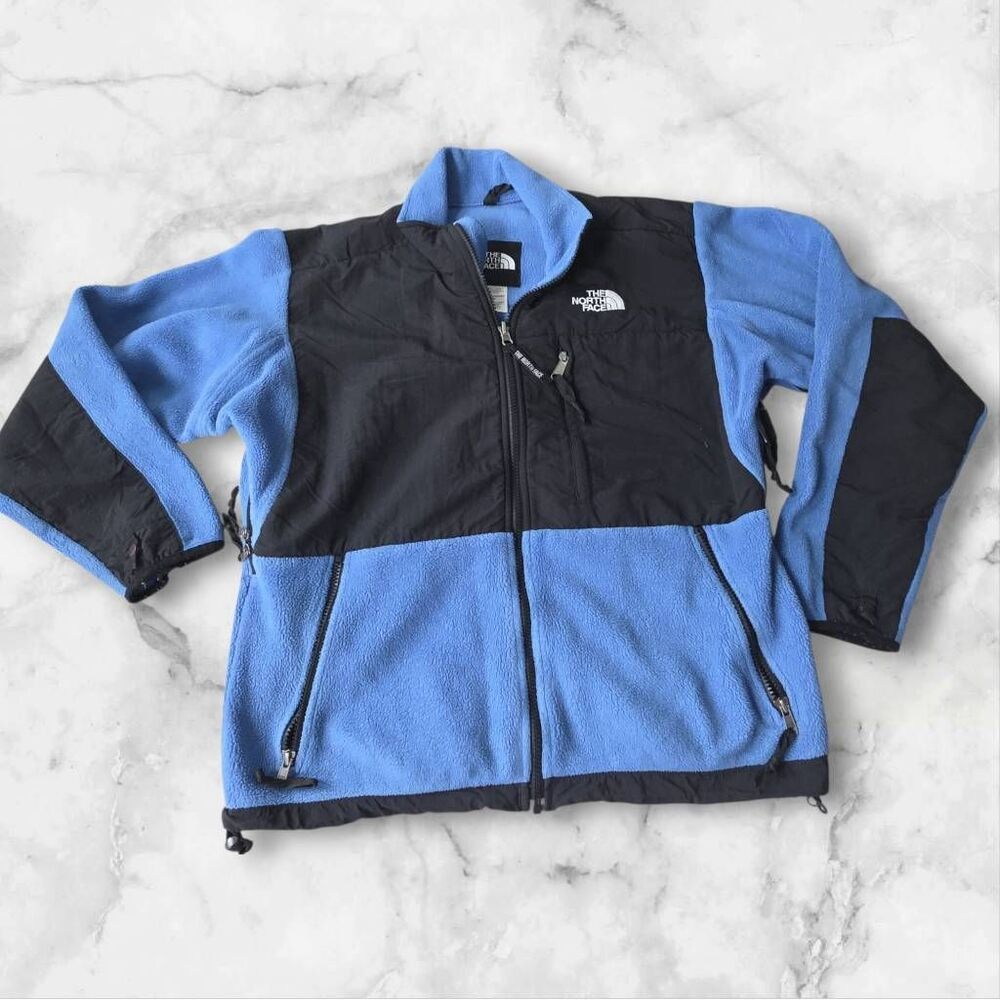 North Face Womans Small Blue & Black Full Zip